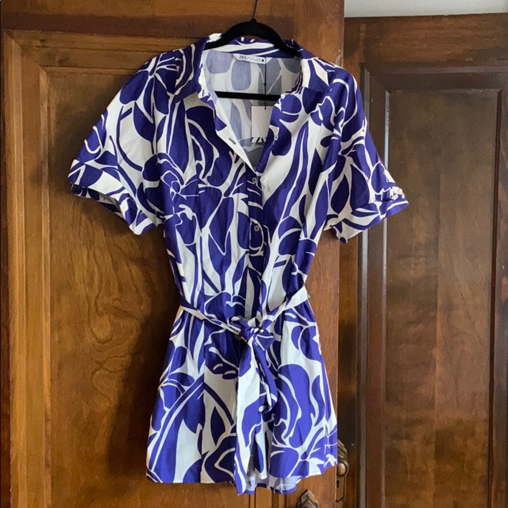 Zara button-up tunic. Women’s Large. NWT